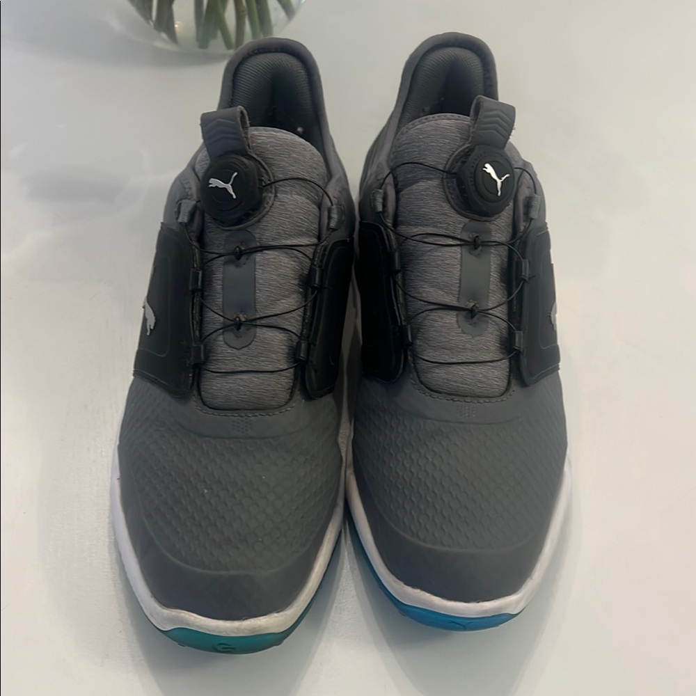 Puma Charcoal and Black Ignite Golf Shoes Mens size 10